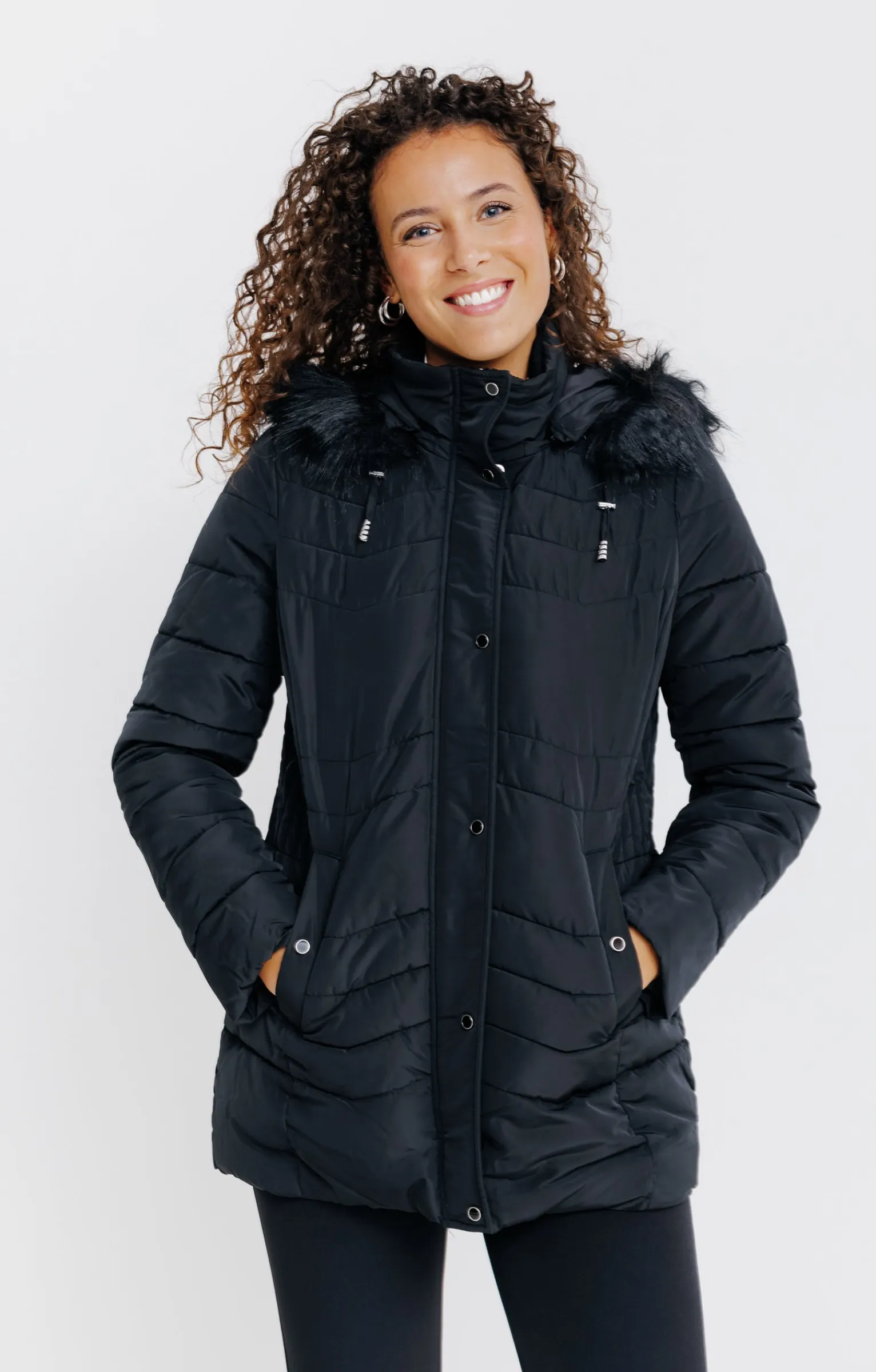 Impers & Parkas<Armand Thiery Doudoune au matelassage fantaisie - Noir