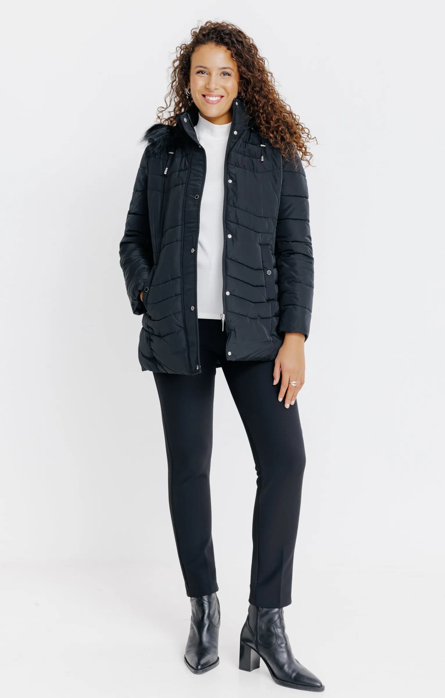 Impers & Parkas<Armand Thiery Doudoune au matelassage fantaisie - Noir