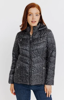 Impers & Parkas<Armand Thiery Doudoune courte imprimé fantaisie - Noir