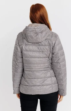 Impers & Parkas<Armand Thiery Doudoune courte imprimé fantaisie - Grège