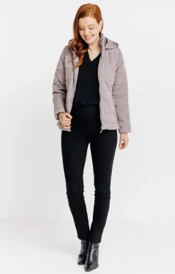 Impers & Parkas<Armand Thiery Doudoune courte matelassage fantaisie - Taupe