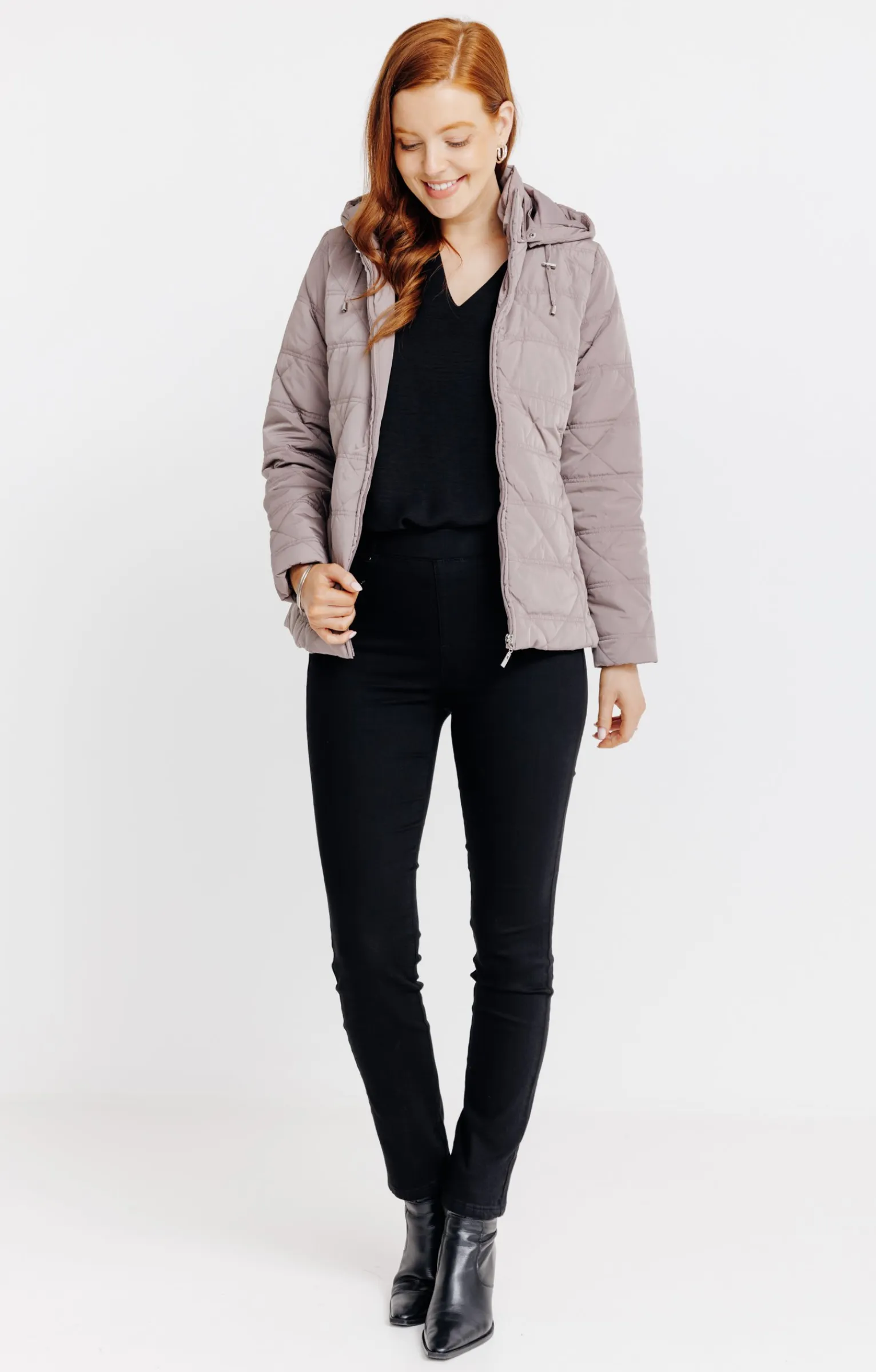 Impers & Parkas<Armand Thiery Doudoune courte matelassage fantaisie - Taupe