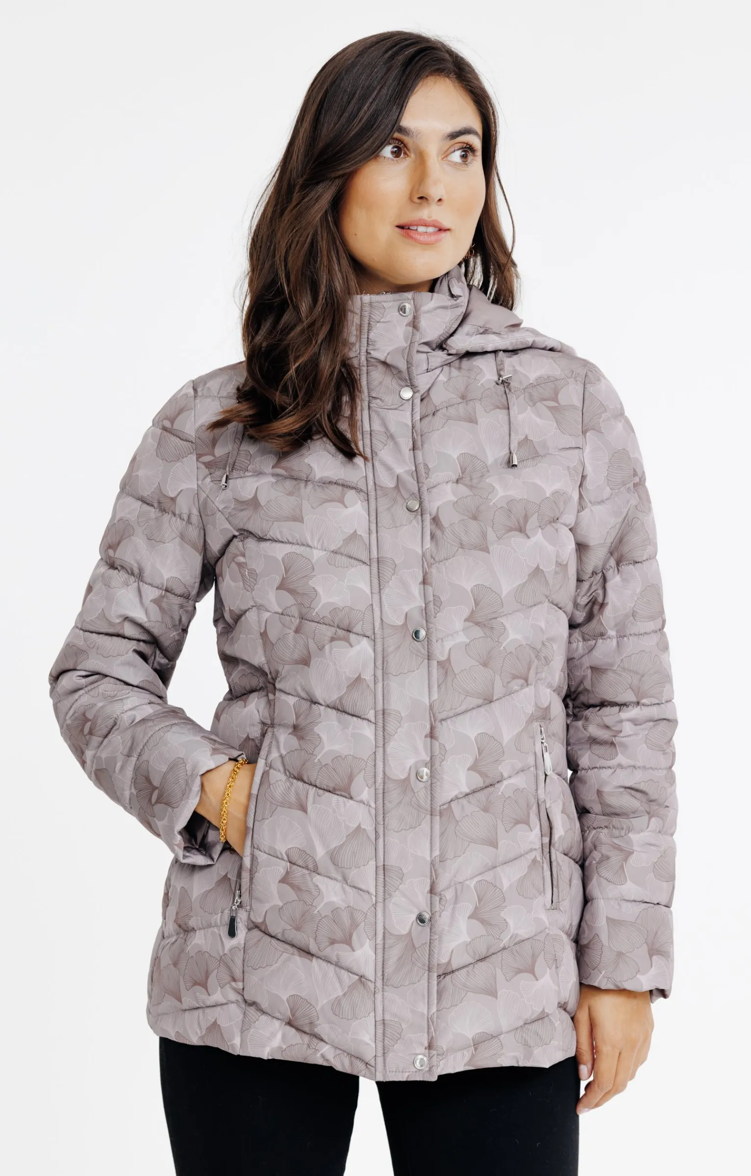 Impers & Parkas<Armand Thiery Doudoune imprimée - Taupe