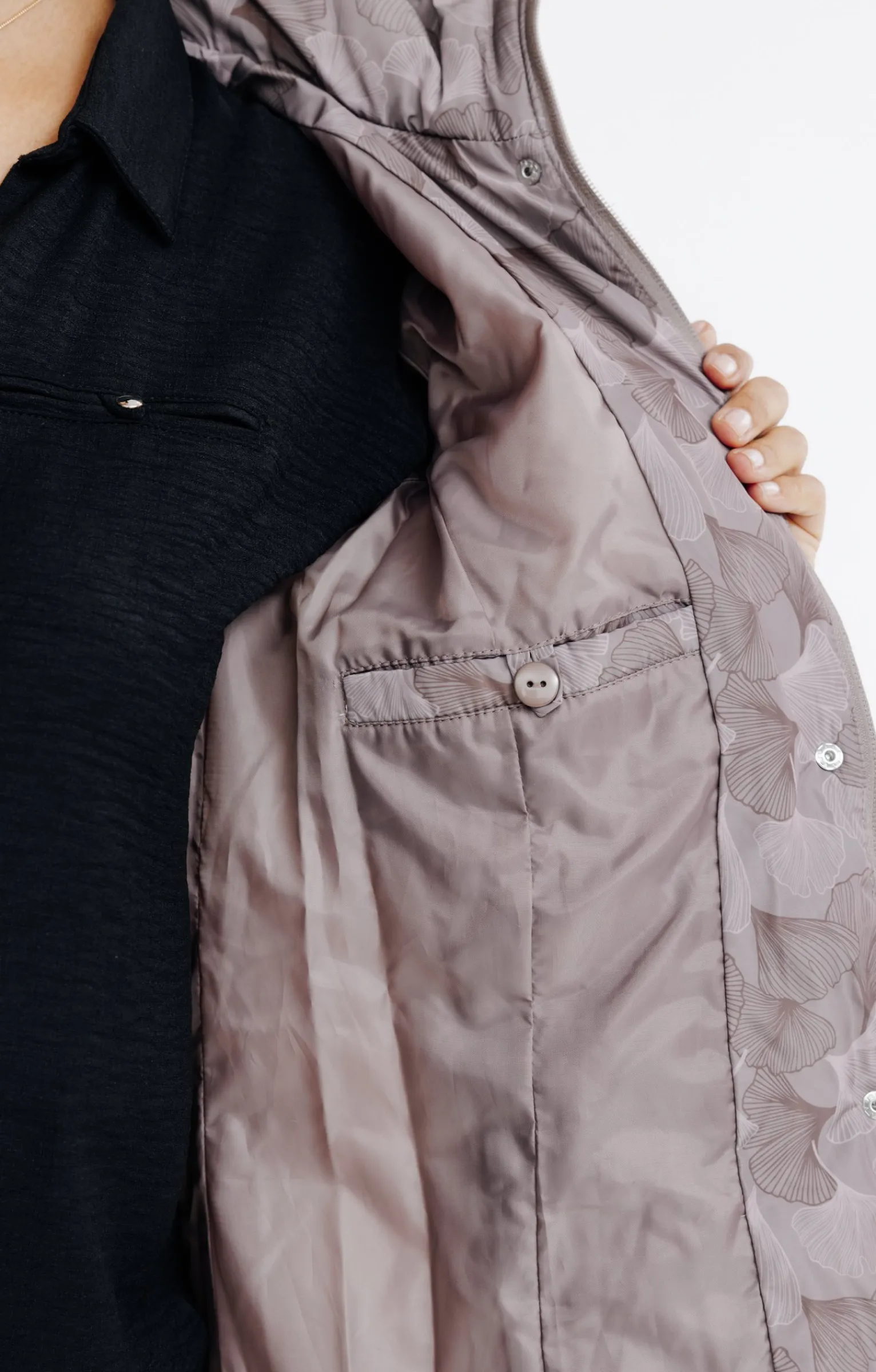Impers & Parkas<Armand Thiery Doudoune imprimée - Taupe