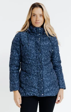 Impers & Parkas<Armand Thiery Doudoune imprimée col montant capuche - Bleu