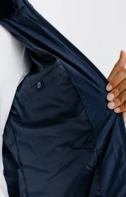 Impers & Parkas<Armand Thiery Doudoune longue au matelassage fantaisie - Marine