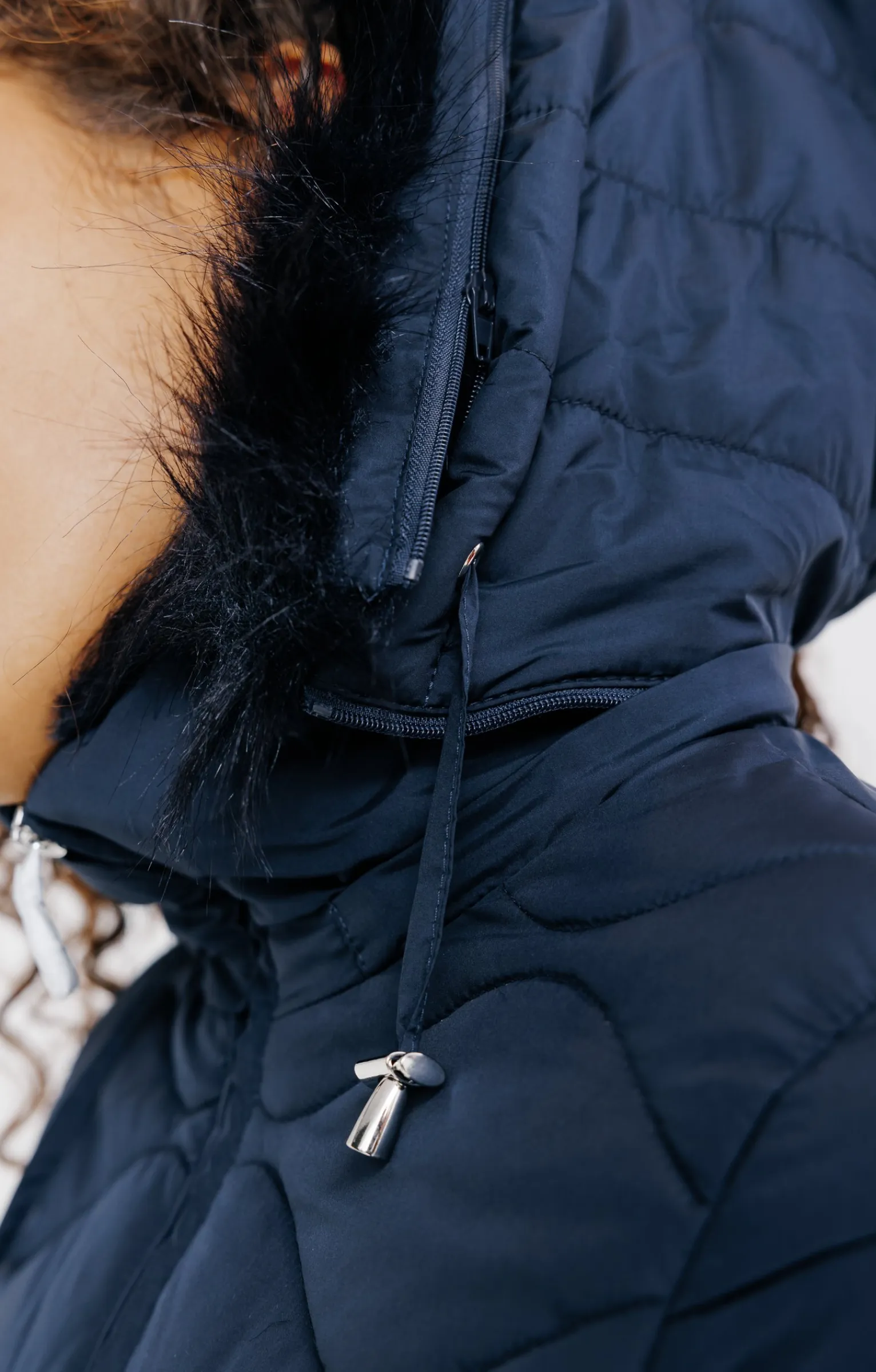 Impers & Parkas<Armand Thiery Doudoune longue au matelassage fantaisie - Marine