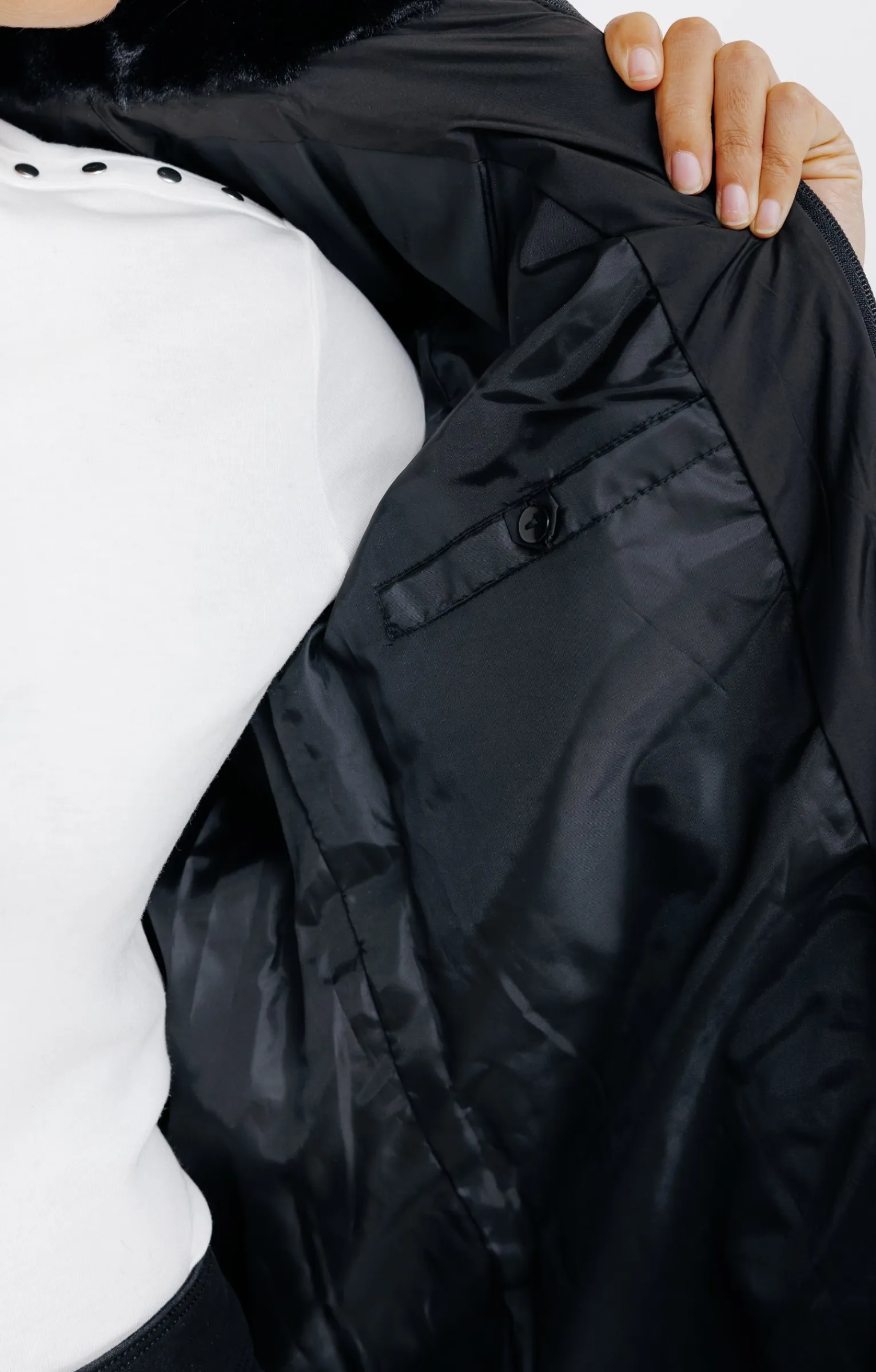Impers & Parkas<Armand Thiery Doudoune longue au matelassage fantaisie - Noir