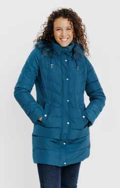 Impers & Parkas<Armand Thiery Doudoune longue en duvet et en plumes - Pétrole