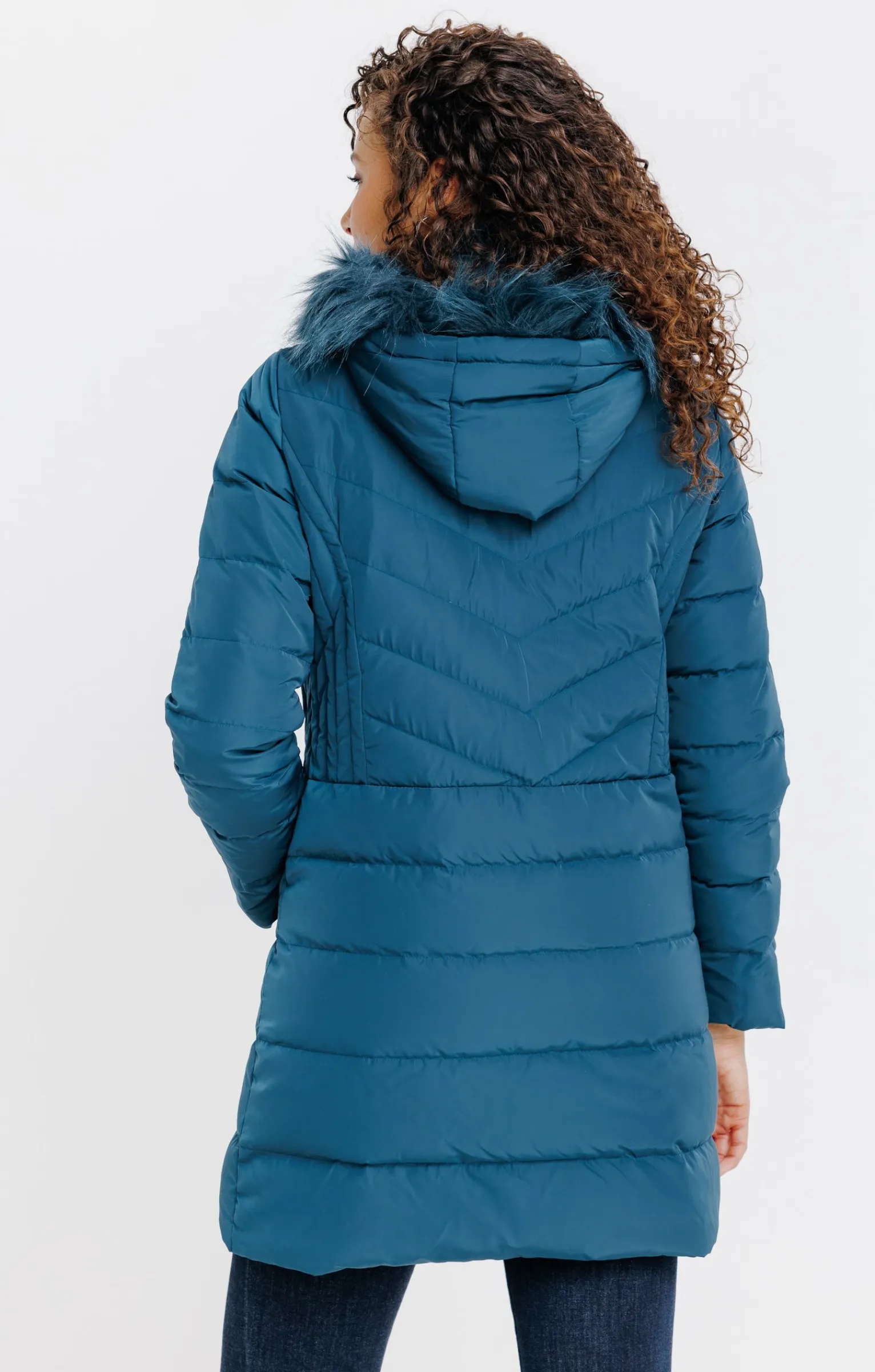 Impers & Parkas<Armand Thiery Doudoune longue en duvet et en plumes - Pétrole