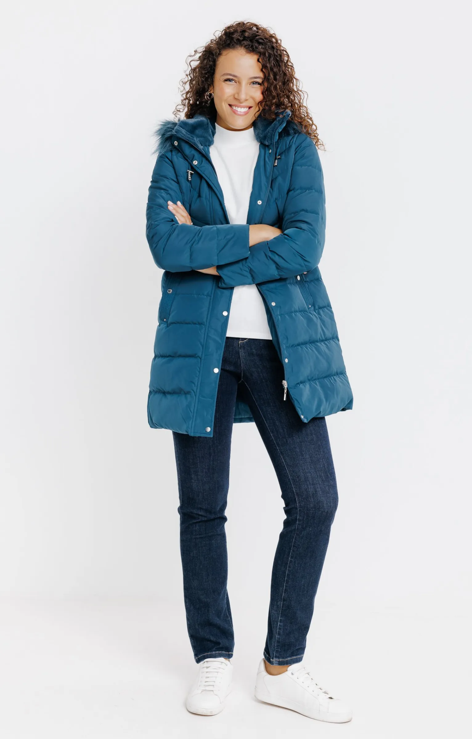 Impers & Parkas<Armand Thiery Doudoune longue en duvet et en plumes - Pétrole