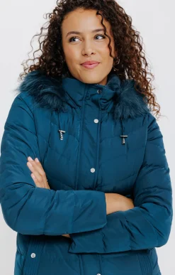 Impers & Parkas<Armand Thiery Doudoune longue en duvet et en plumes - Pétrole