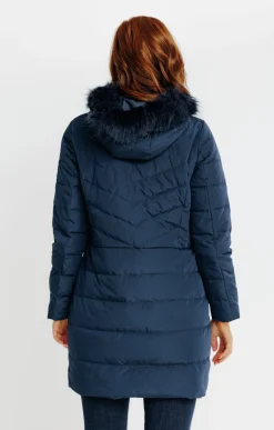 Impers & Parkas<Armand Thiery Doudoune longue en duvet et plumes - Marine