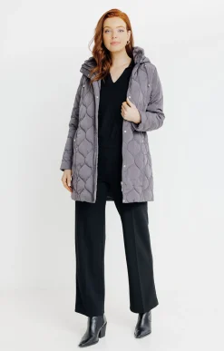 Impers & Parkas<Armand Thiery Doudoune longue matelassage fantaisie - Grismoyen