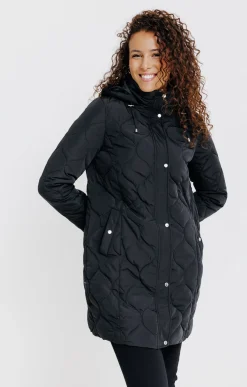 Impers & Parkas<Armand Thiery Doudoune longue matelassage fantaisie - Noir