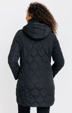Impers & Parkas<Armand Thiery Doudoune longue matelassage fantaisie - Noir