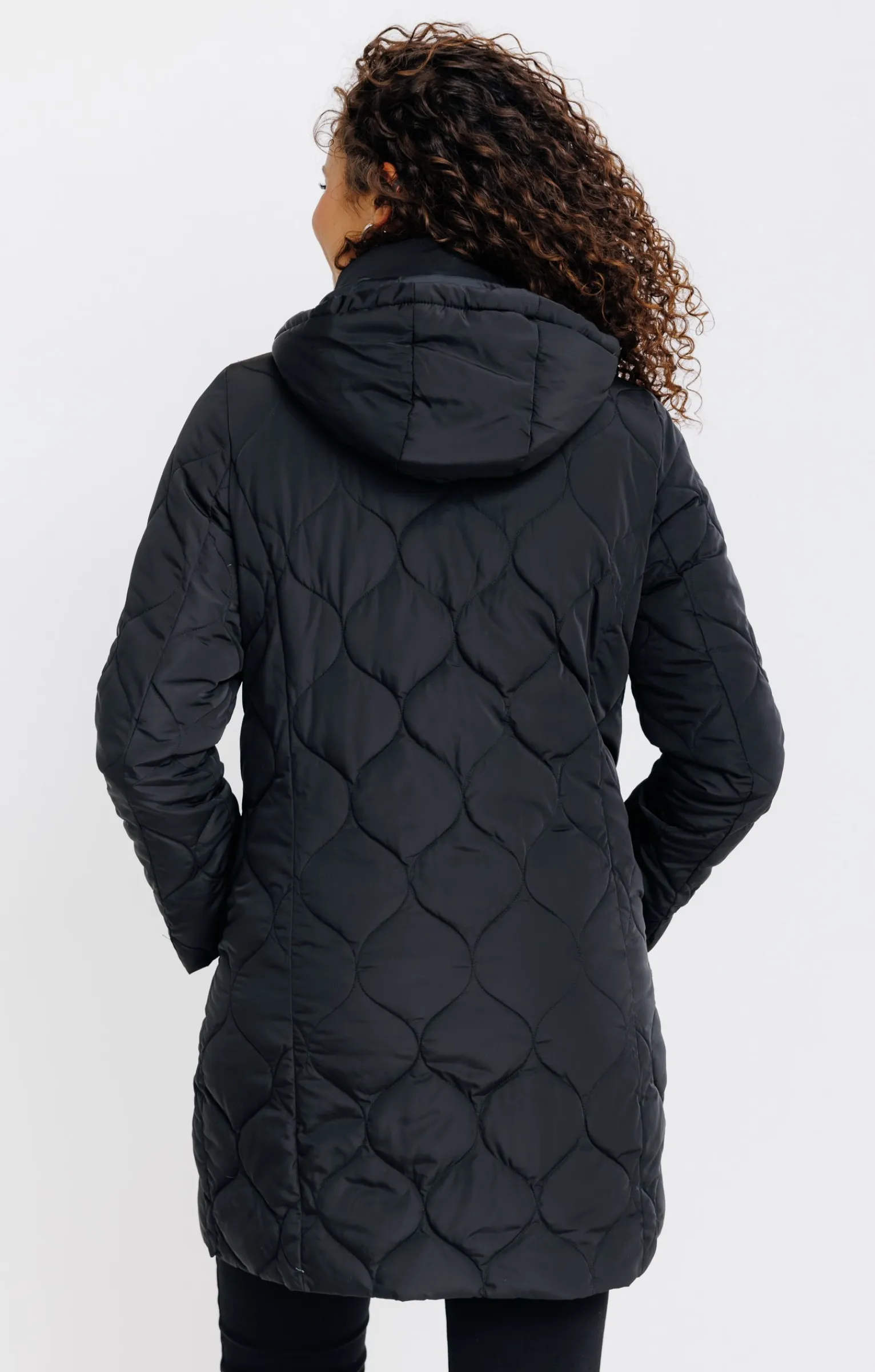 Impers & Parkas<Armand Thiery Doudoune longue matelassage fantaisie - Noir