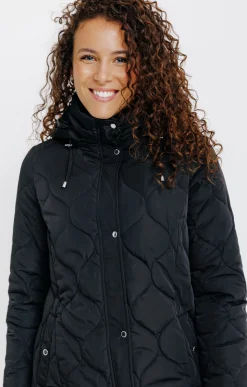 Impers & Parkas<Armand Thiery Doudoune longue matelassage fantaisie - Noir