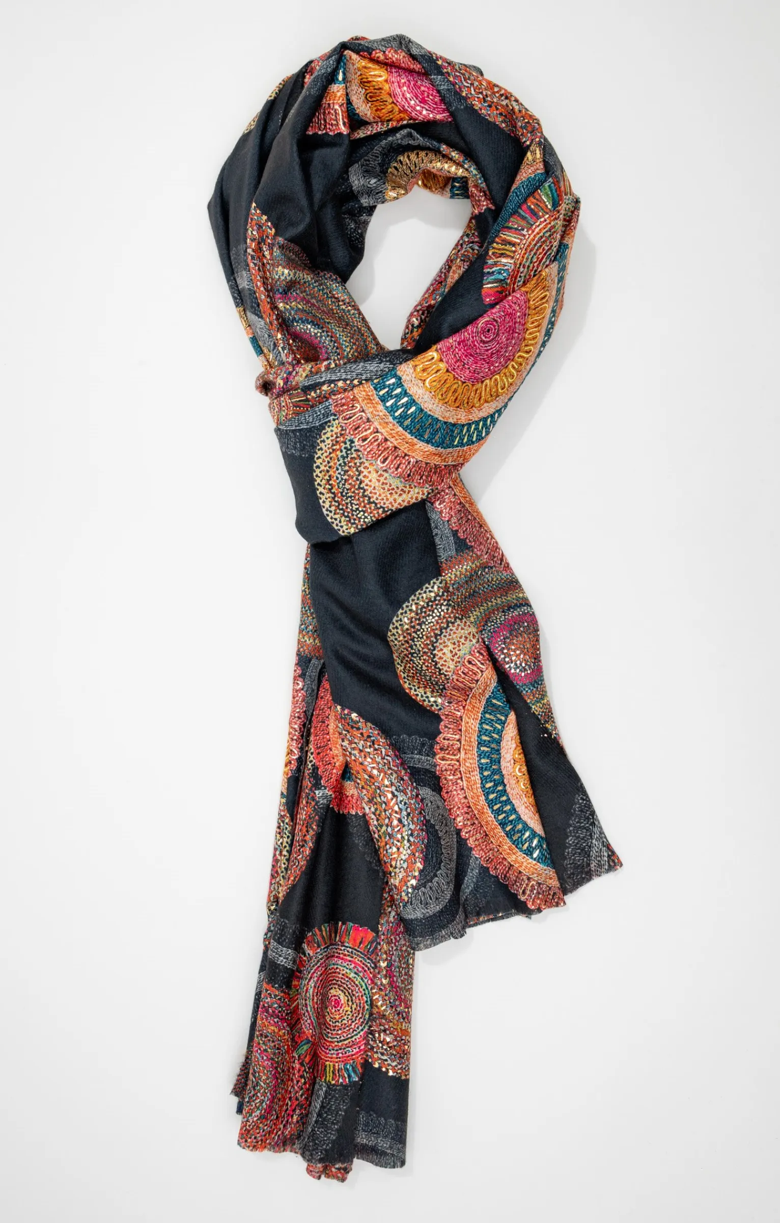 Accessoires<Armand Thiery FOULARD CHAUD IMPRIME - Noir