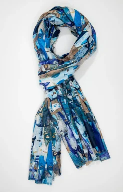 Accessoires<Armand Thiery FOULARD CHAUD IMPRIME - Bleudur