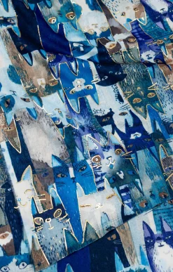 Accessoires<Armand Thiery FOULARD CHAUD IMPRIME - Bleudur