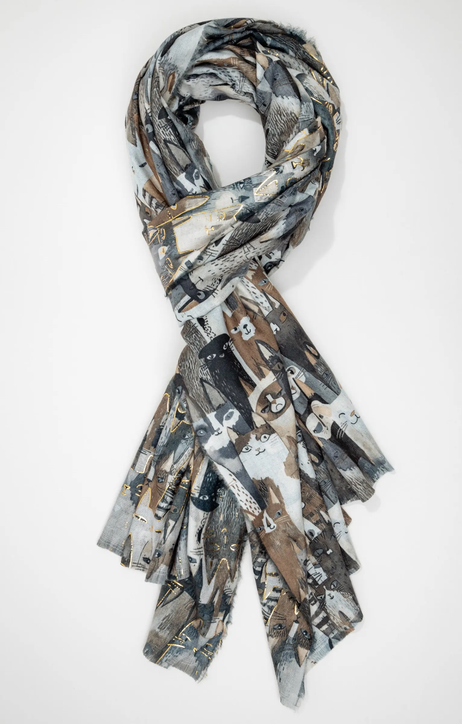 Accessoires<Armand Thiery FOULARD CHAUD IMPRIME - Beige