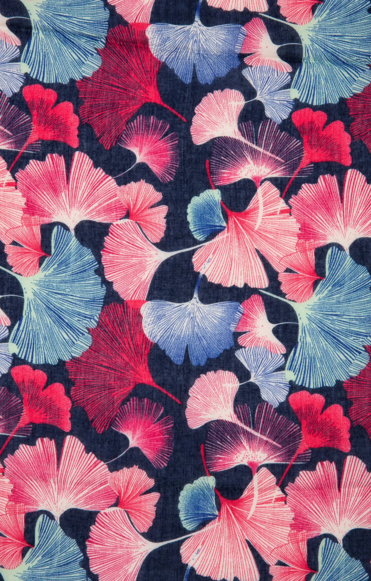 Accessoires<Armand Thiery Foulard imprimé ginkgo - Marine