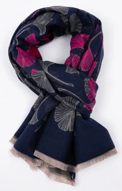 Accessoires<Armand Thiery FOULARD JACQUARD CHAUD - Marine