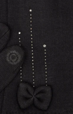 Accessoires<Armand Thiery Gants tricot détail nœud - Noir