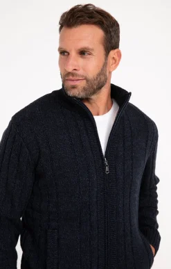 Pulls & Gilets<Armand Thiery Gilet côte doublé sherpa - Bleu