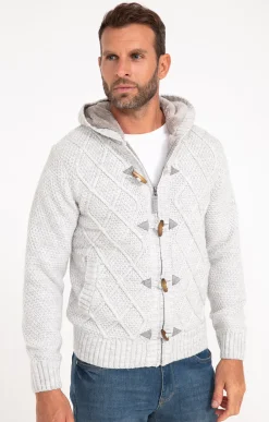 Pulls & Gilets<Armand Thiery Gilet doublé sherpa avec capuche - Grisclair
