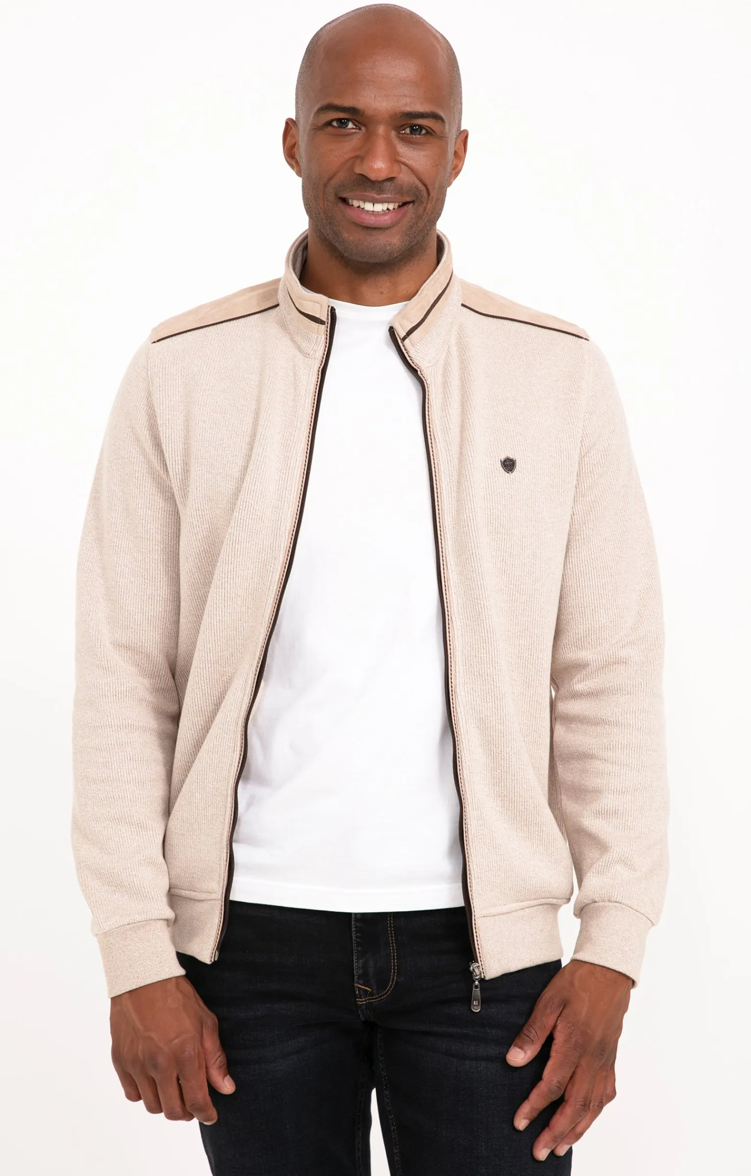 Pulls & Gilets<Armand Thiery Gilet manches longues Chaud - Beige