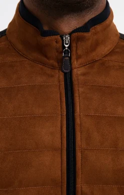 Pulls & Gilets<Armand Thiery Gilet manches longues Suedy - Camel