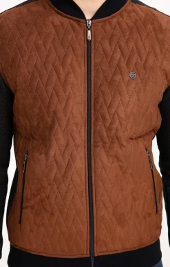 Pulls & Gilets<Armand Thiery Gilet manches longues Teddy color - Marron