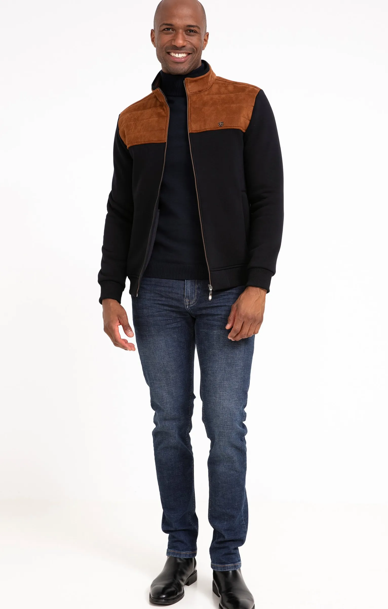 Pulls & Gilets<Armand Thiery Gilet manches longues Top suedy - Marine