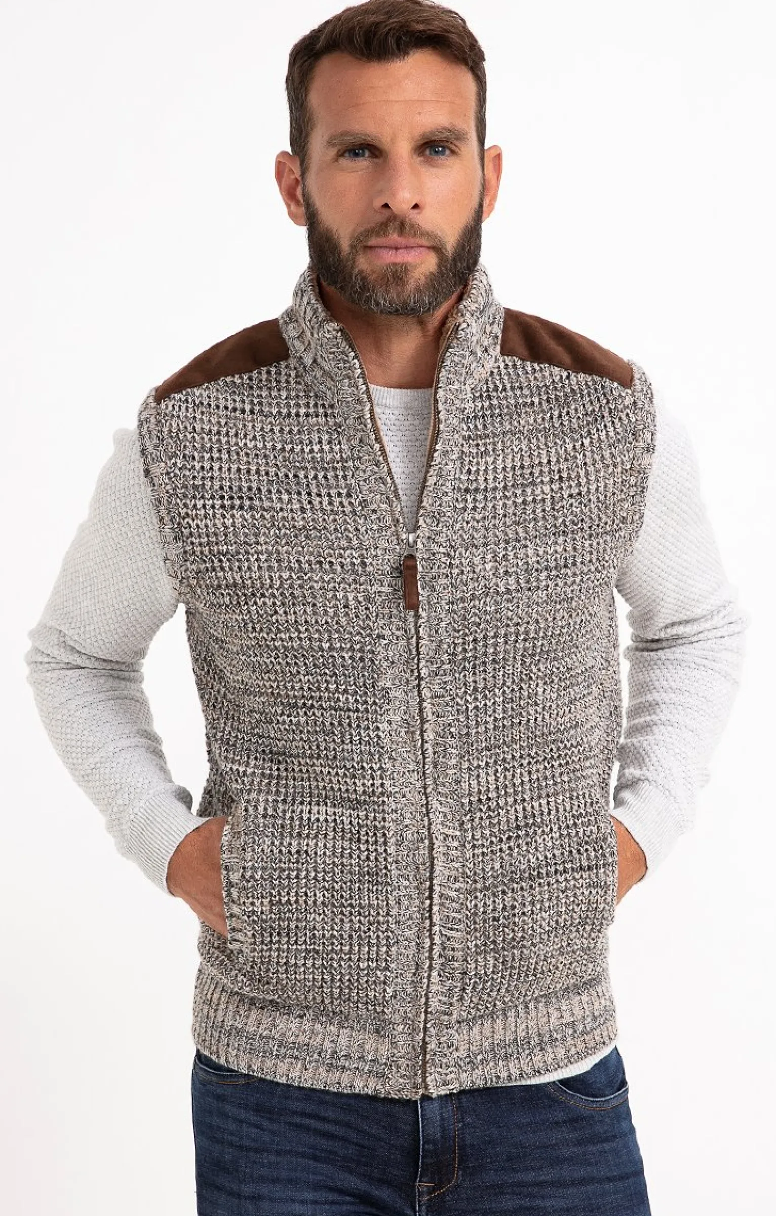 Pulls & Gilets<Armand Thiery Gilet sans manche doublé sherpa - Camel