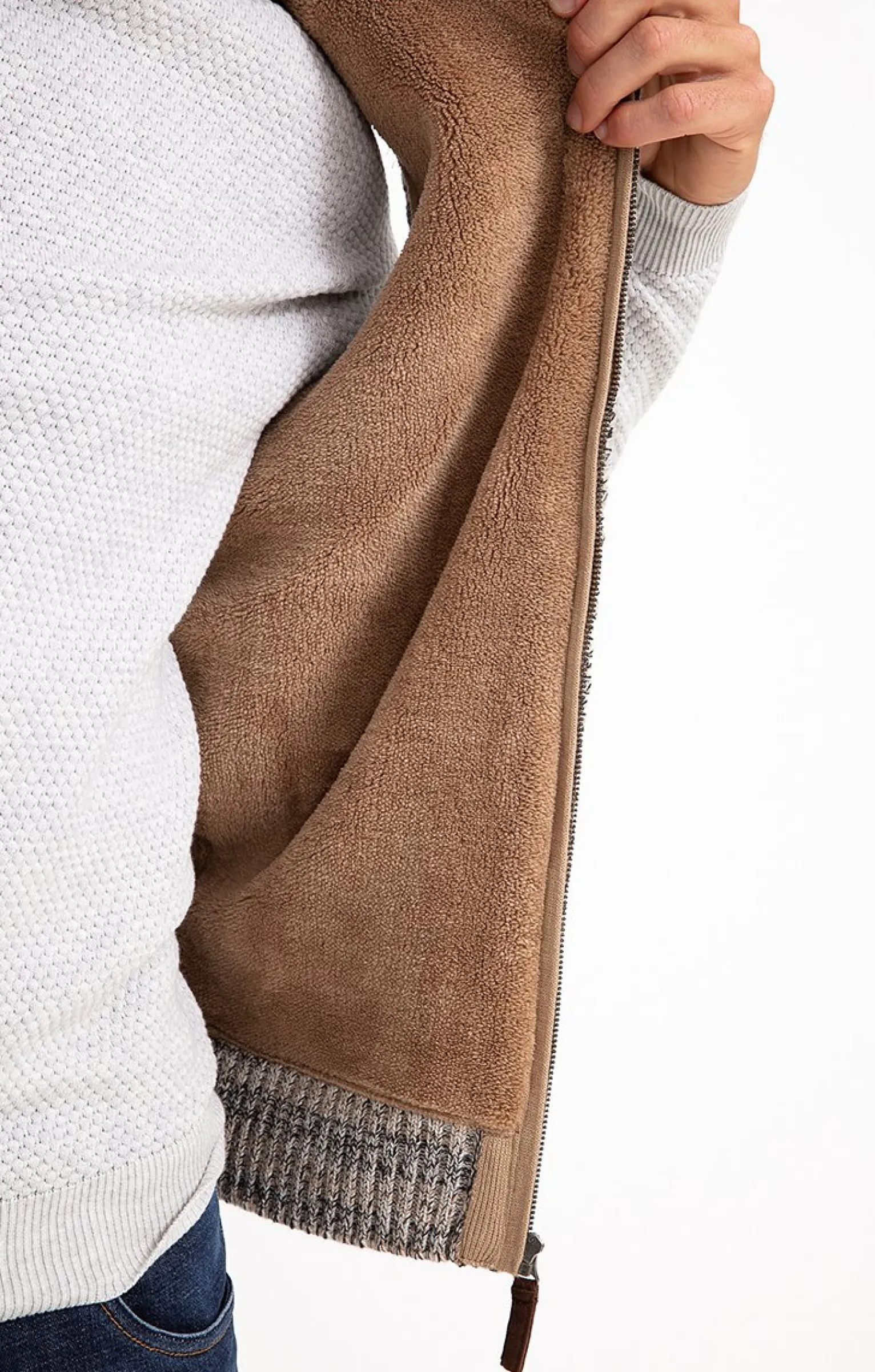 Pulls & Gilets<Armand Thiery Gilet sans manche doublé sherpa - Camel
