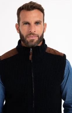 Pulls & Gilets<Armand Thiery Gilet sans manche doublé sherpa - Marine