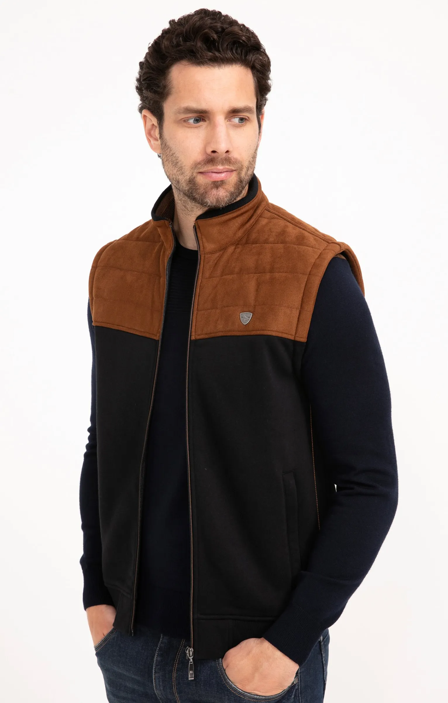 Pulls & Gilets<Armand Thiery Gilet sans manches Top suedy - Marine