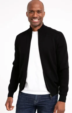 Pulls & Gilets<Armand Thiery Gilet uni détails camel - Noir