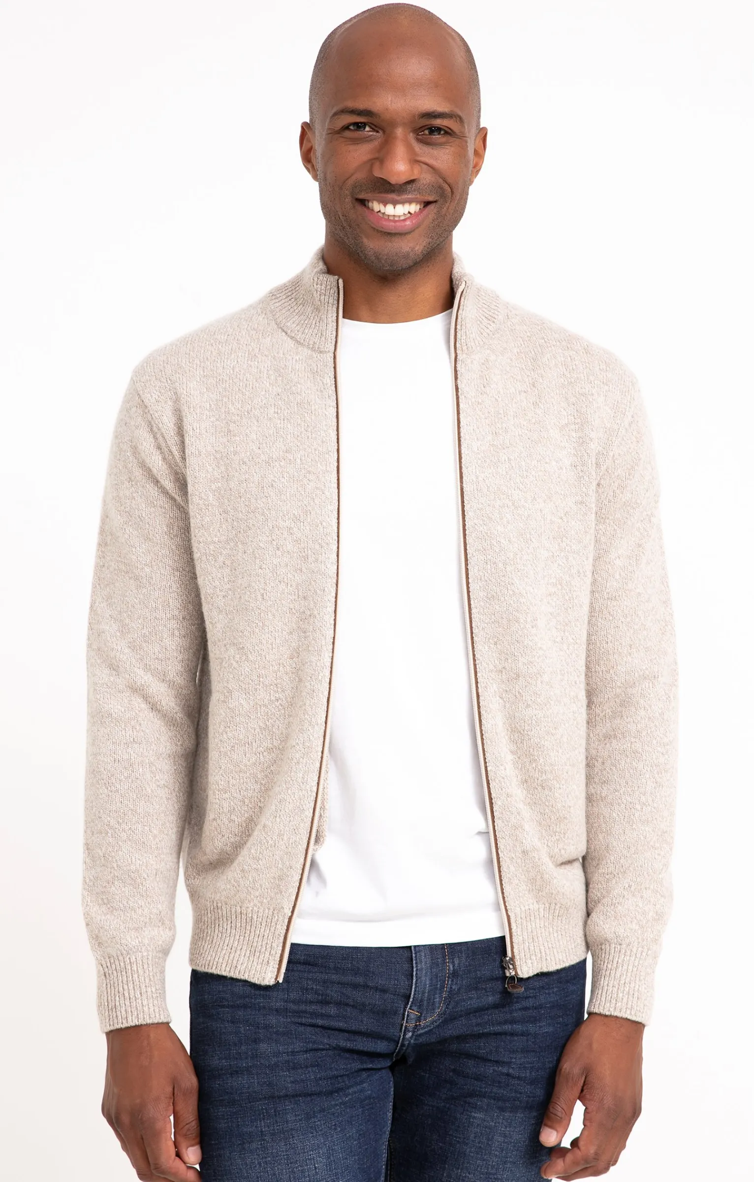 Pulls & Gilets<Armand Thiery Gilet uni en laine - Beige