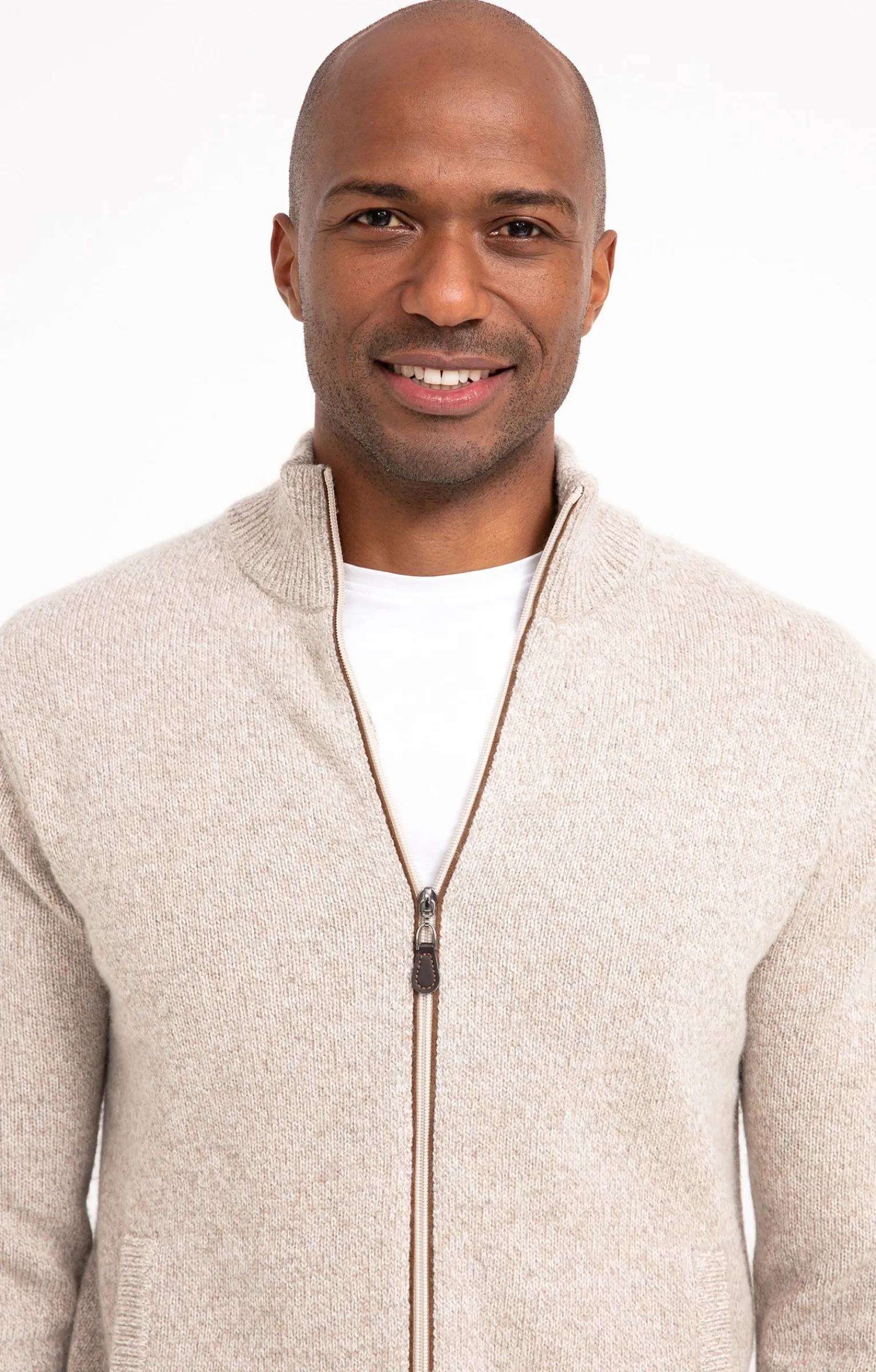 Pulls & Gilets<Armand Thiery Gilet uni en laine - Beige