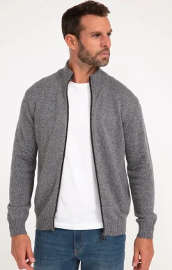 Pulls & Gilets<Armand Thiery Gilet uni en laine - Grismoyen