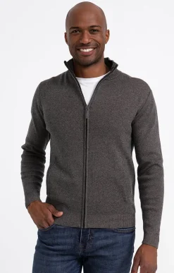 Pulls & Gilets<Armand Thiery Gilet uni zippé - Marron