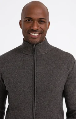 Pulls & Gilets<Armand Thiery Gilet uni zippé - Marron