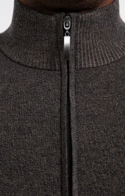 Pulls & Gilets<Armand Thiery Gilet uni zippé - Marron