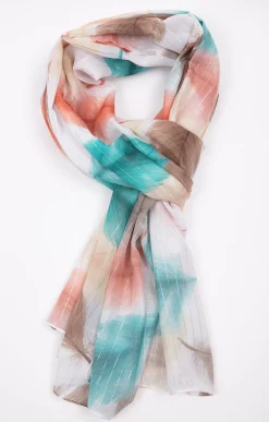 Accessoires<Armand Thiery Grand foulard léger imprimé tissé - Vert