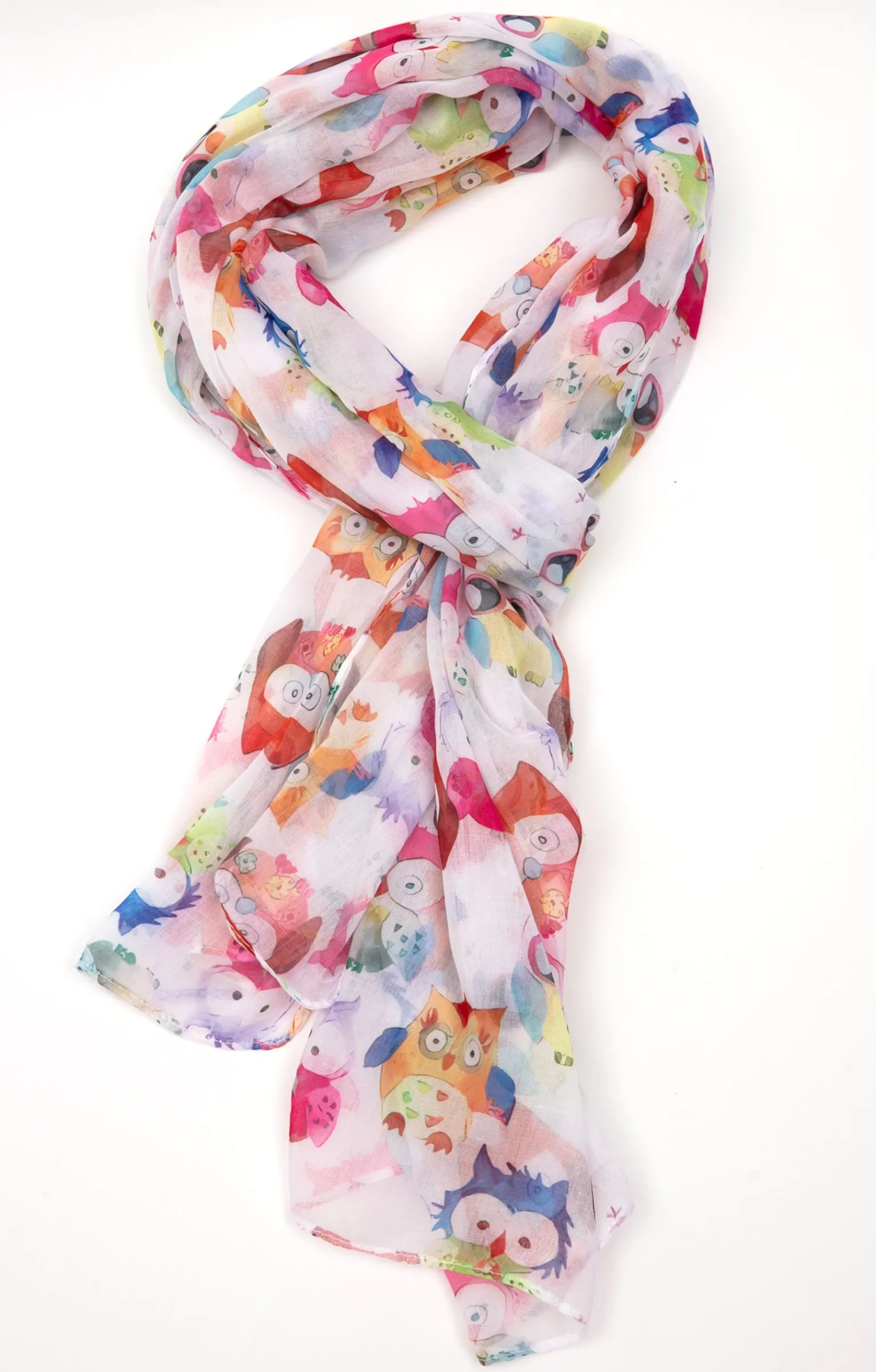 Accessoires<Armand Thiery Grand foulard léger motif hibou - Multicolore