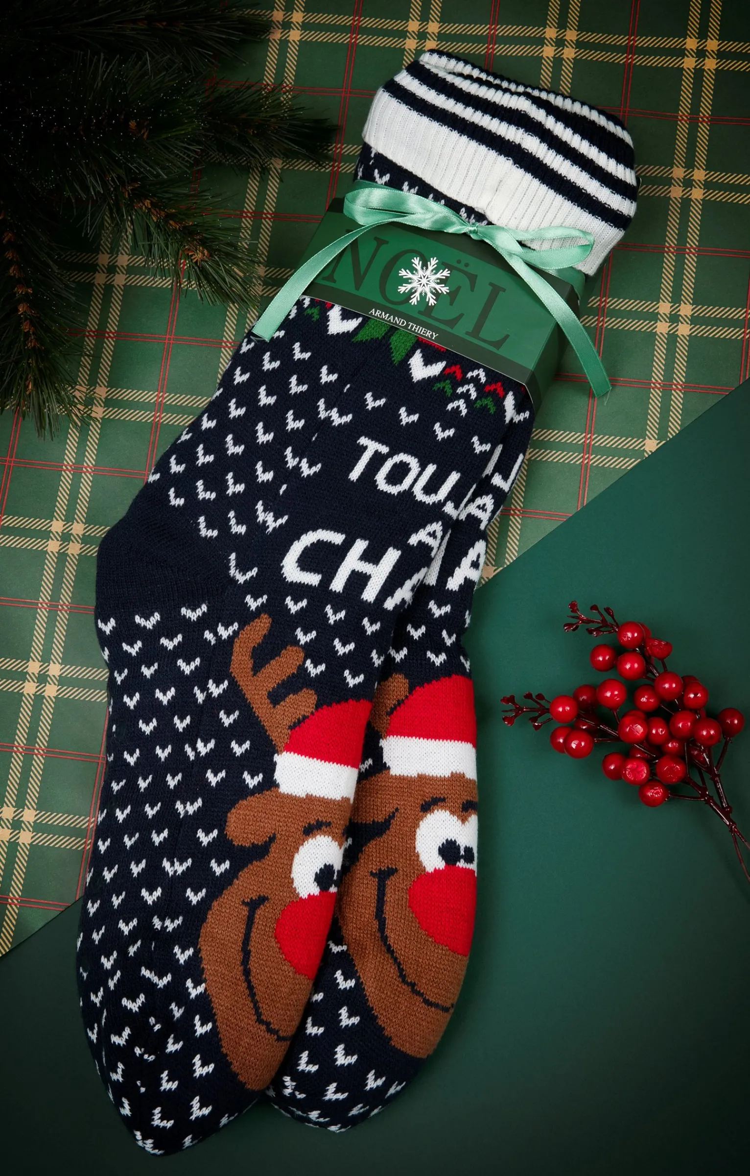 Accessoires<Armand Thiery Grosses chaussettes chaud - Marine