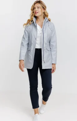 Impers & Parkas<Armand Thiery Imperméable en gomme à imprimé fantaisie - Marine